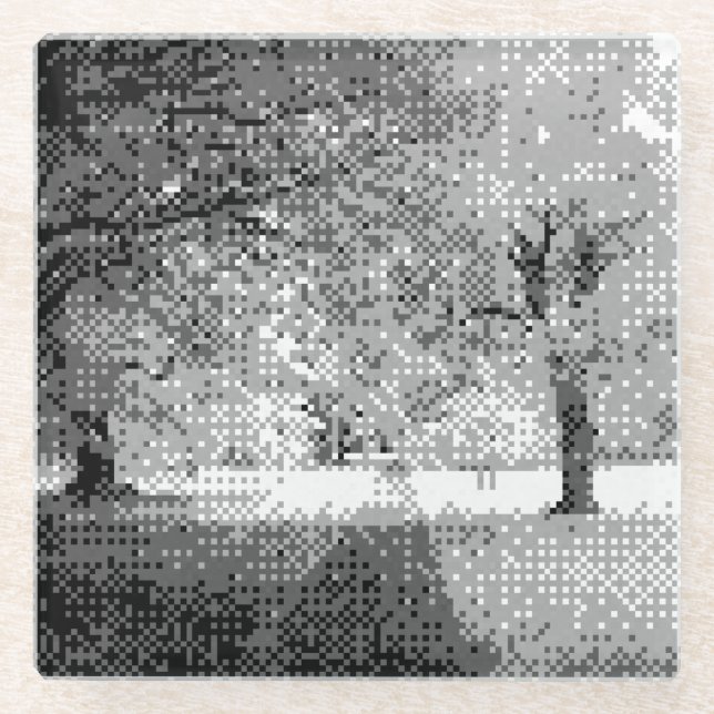 Posavasos De Vidrio catastro de vidrio de metropark (Anverso)