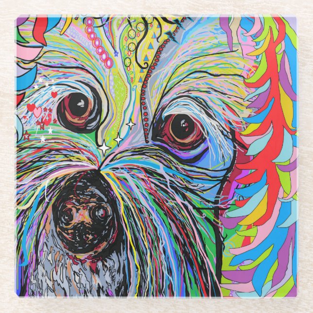Posavasos De Vidrio Cavapoo (Anverso)