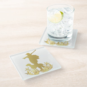 Posavasos De Vidrio Cazador de oro