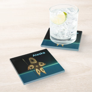 Posavasos De Vidrio Cazador inuit fractal