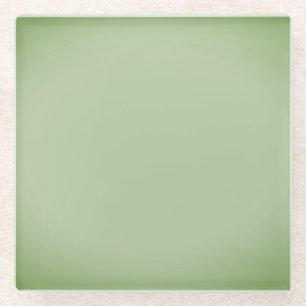 Posavasos De Vidrio Celadón verde de jade sólido