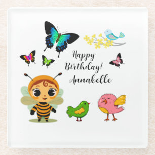 Posavasos De Vidrio Celebración de los niños Fiestas en el jardín