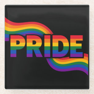 Posavasos De Vidrio Celebración del Arcoíris del Orgullo