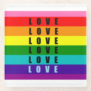 Posavasos De Vidrio Celebrar el amor, el orgullo y la autenticidad