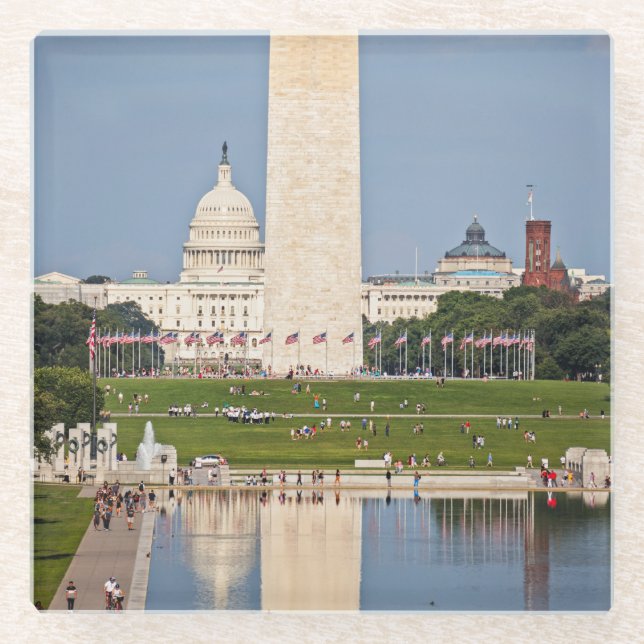 Posavasos De Vidrio Centro Comercial Washington DC (Anverso)