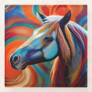 Posavasos De Vidrio Cerrar la cabeza de caballo