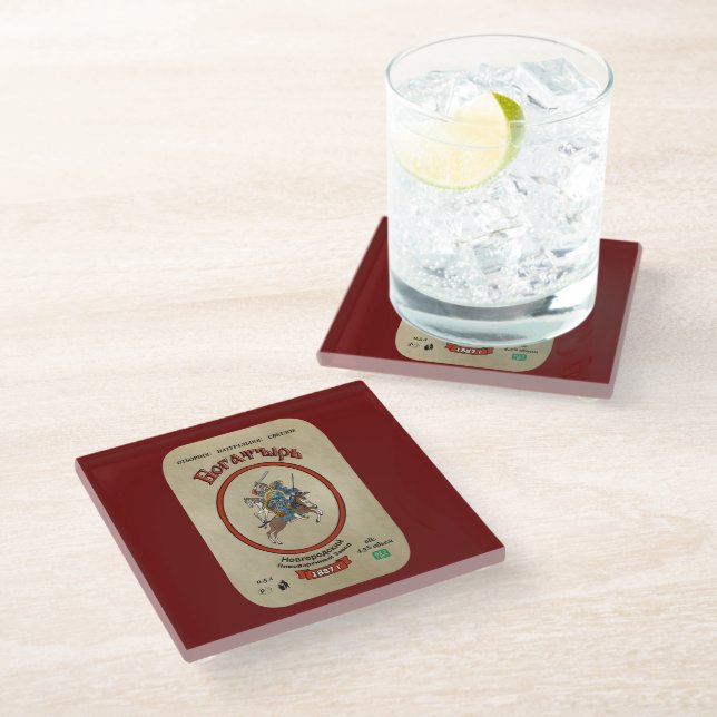 Posavasos De Vidrio Cerveza Bogatyr rusa (Angular)