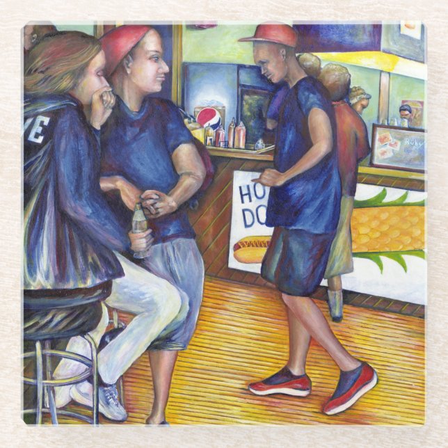 Posavasos De Vidrio Cerveza caliente, hombres fríos y yo caliente (Anverso)