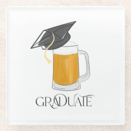 Posavasos De Vidrio Cerveza Graduada Con Graduación De Título