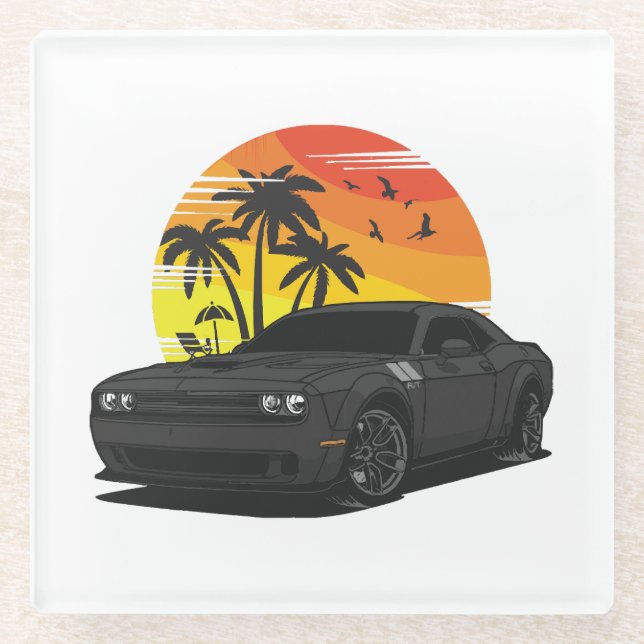 Posavasos De Vidrio Challenger (Anverso)