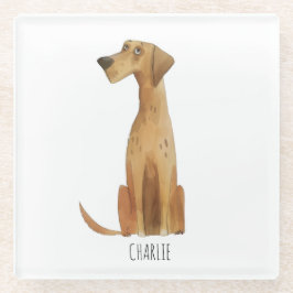 Posavasos De Vidrio Charlie Dog