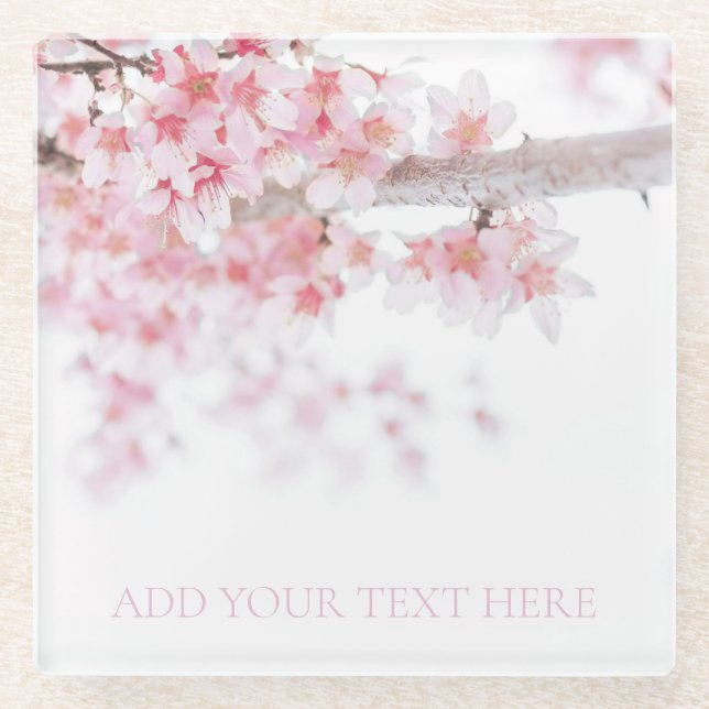 Posavasos de vidrio: CHERRY BLOSSOM (Anverso)