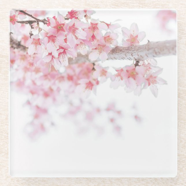Posavasos de vidrio: CHERRY BLOSSOM (Anverso)