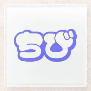 Posavasos De Vidrio Chibi ち び japonés Nihongo Hiragana Script