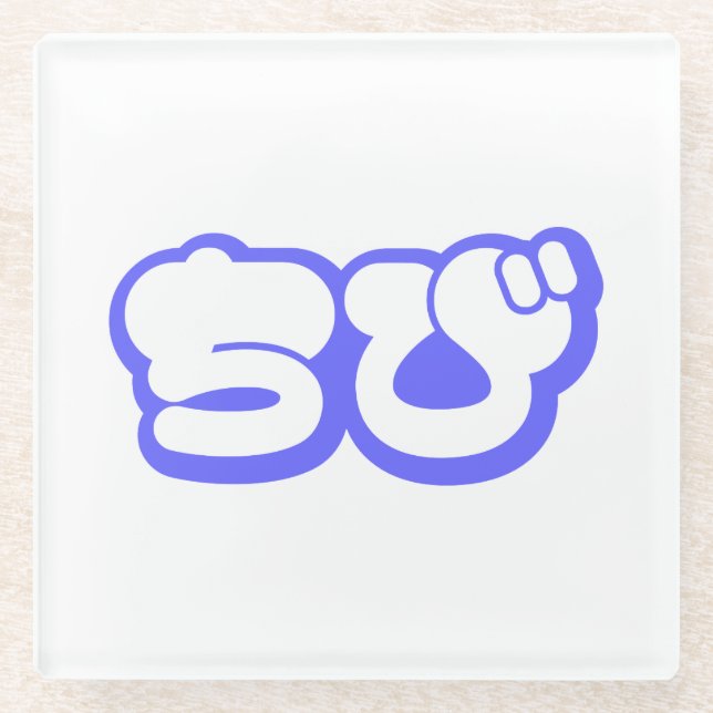 Posavasos De Vidrio Chibi ち び japonés Nihongo Hiragana Script (Anverso)