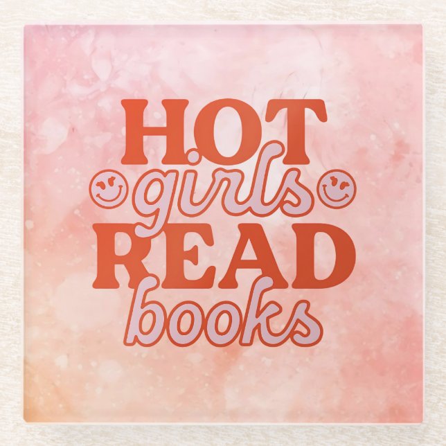 Posavasos De Vidrio Chicas Calientes Leen Libros (Anverso)