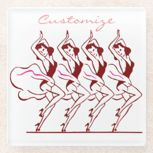 Posavasos De Vidrio Chicas de baile Thunder_Cove