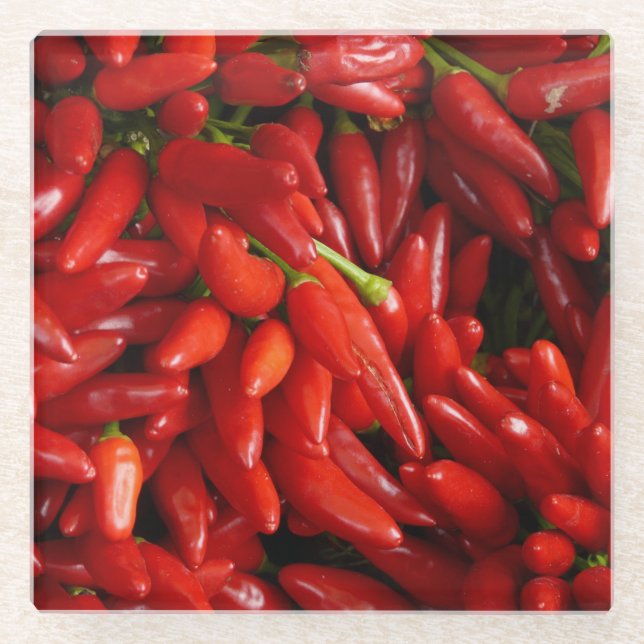 POSAVASOS DE VIDRIO CHILI PEPPERS 3 (Anverso)