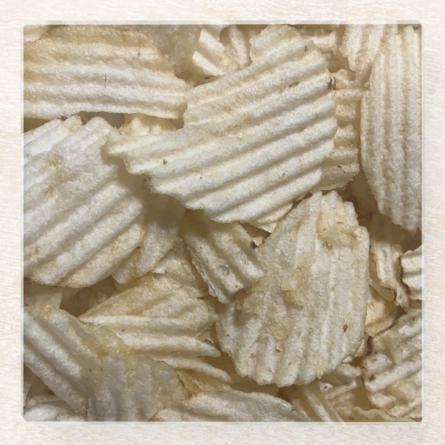 Posavasos De Vidrio Chips de papa (Anverso)