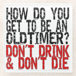 Posavasos De Vidrio Chiste de tiempo antiguo de recuperación