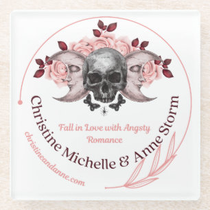 Posavasos De Vidrio Christine and Anne Glass Coaster