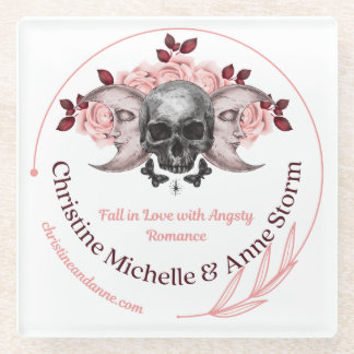 Posavasos De Vidrio Christine and Anne Glass Coaster