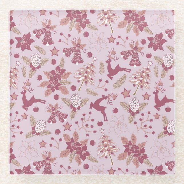 Posavasos De Vidrio Christmas holidays (Anverso)