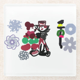 Posavasos De Vidrio Christmas Lovely walking