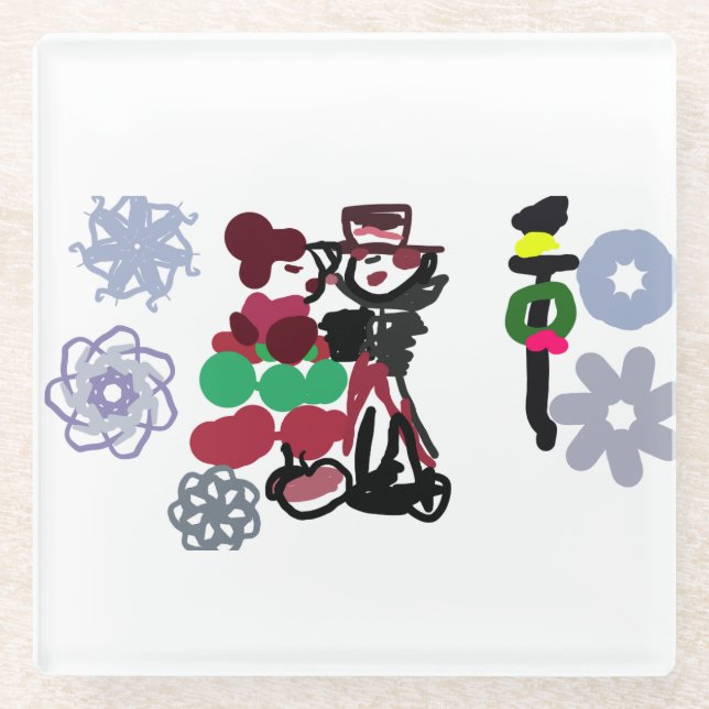 Posavasos De Vidrio Christmas Lovely walking (Anverso)