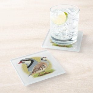 Posavasos De Vidrio Chukar Partridge Combo