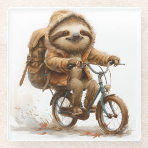 Posavasos De Vidrio Ciclista eslovaco sonriente