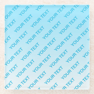 Posavasos De Vidrio Cielo Azul (¡color cambiable!) Patrón de Ombre y T