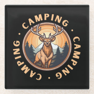 Posavasos De Vidrio Ciervos - Salvajismo - Camping