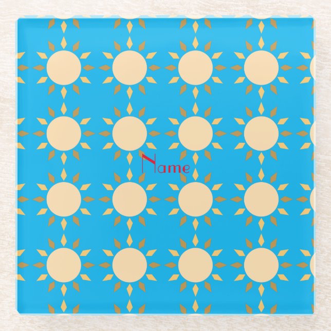 Posavasos De Vidrio Círculo solar geométrico Thunder_Cove (Anverso)