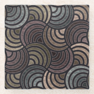 Posavasos De Vidrio Círculos coloridos: textura transparente de alta r