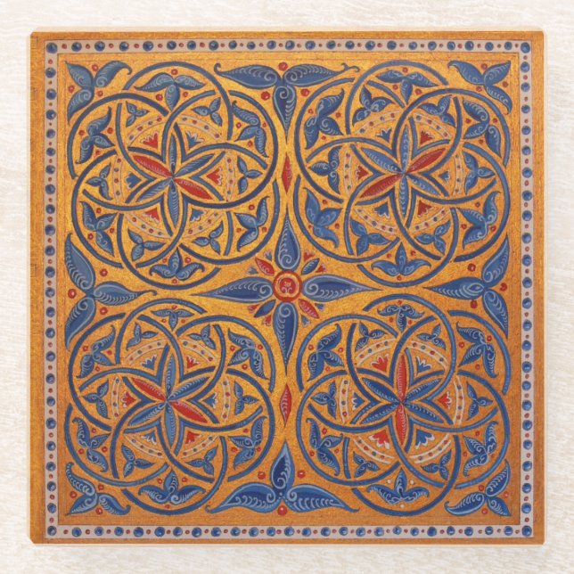 Posavasos De Vidrio Círculos medievales (Anverso)