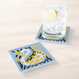 Posavasos De Vidrio Cisne de hadas al estilo ruso