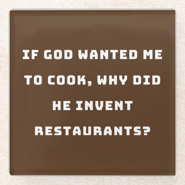 Posavasos De Vidrio Cita divertida de ama de casa, odio la cocina grac (Anverso)