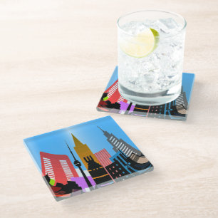POSAVASOS DE VIDRIO CIUDAD