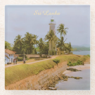 Posavasos De Vidrio Ciudad costera de Galle, Sri Lanka Recuerdo de via
