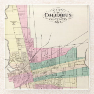 Posavasos De Vidrio Ciudad de Columbus, el condado de Franklin, Ohio