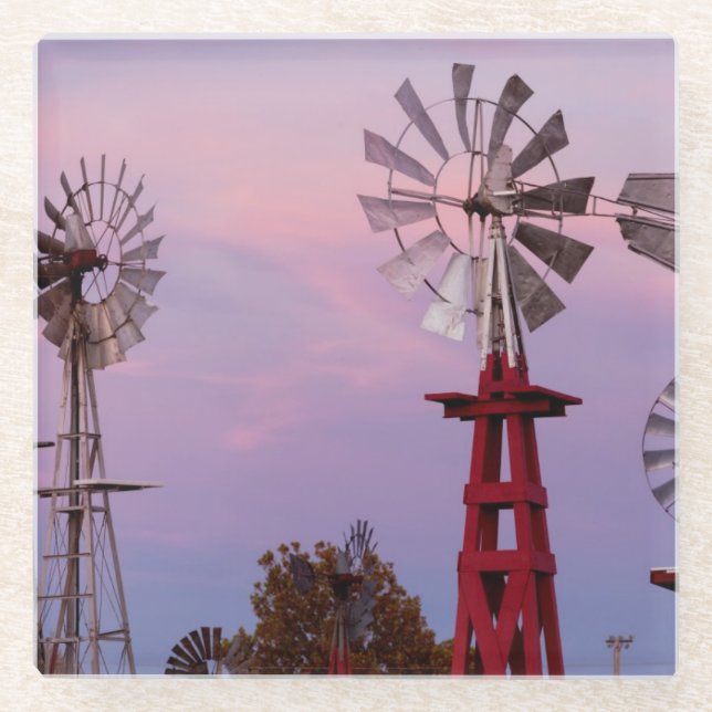 Posavasos De Vidrio Ciudad de los alces, Oklahoma, visión exterior (Anverso)