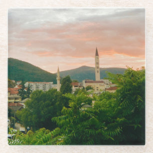 Posavasos De Vidrio Ciudad de Mostar - Bosnia y Herzegovina