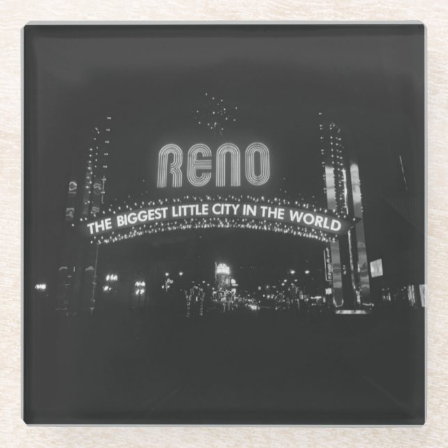 Posavasos De Vidrio Ciudad de Reno (Anverso)