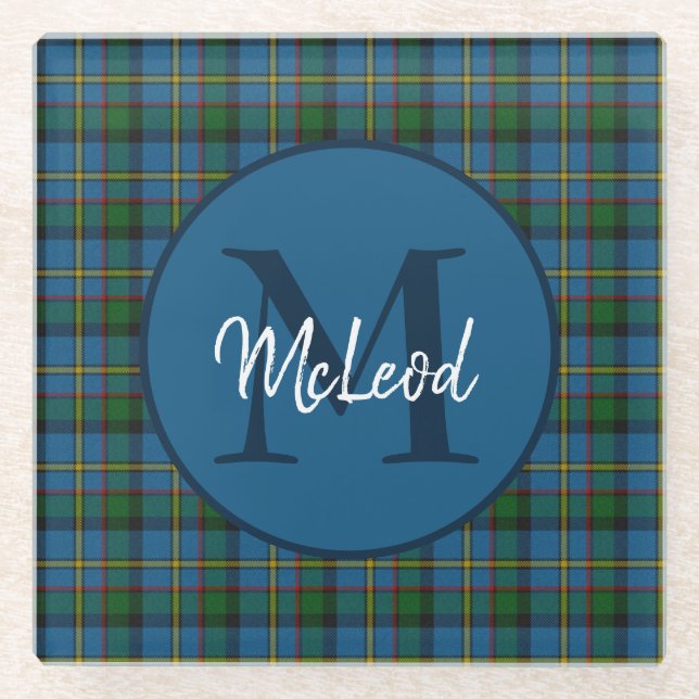 Posavasos De Vidrio Clan MacLeod Monogrammed (Anverso)