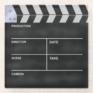 Posavasos De Vidrio Claqueta de cine
