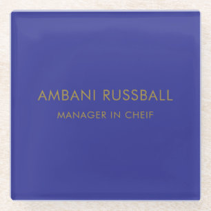 Posavasos de vidrio clásico profesional Blue Gold