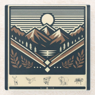 Posavasos De Vidrio Clásico/vintage al aire libre/salvaje