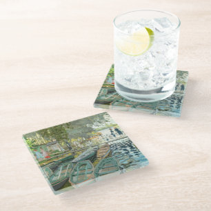 Posavasos De Vidrio Claude Monet. Bañistas en La Grenouillère