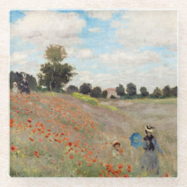 Posavasos De Vidrio Claude Monet - Campo de amapola